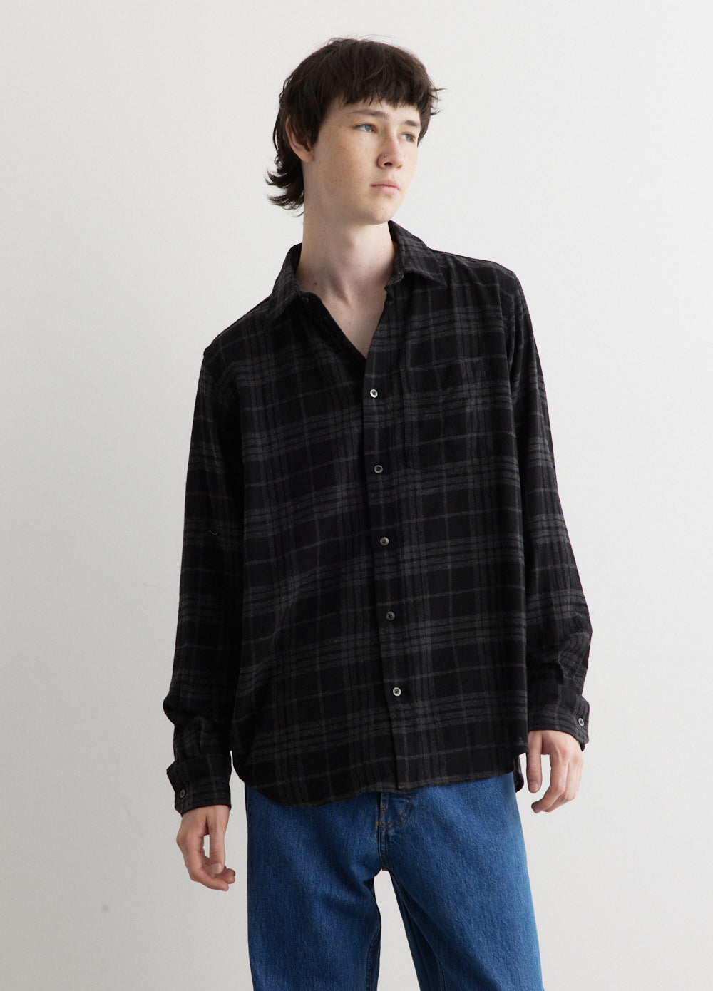 Norse Projects -  Algot Relaxed Wool Check Shirt - Shirt