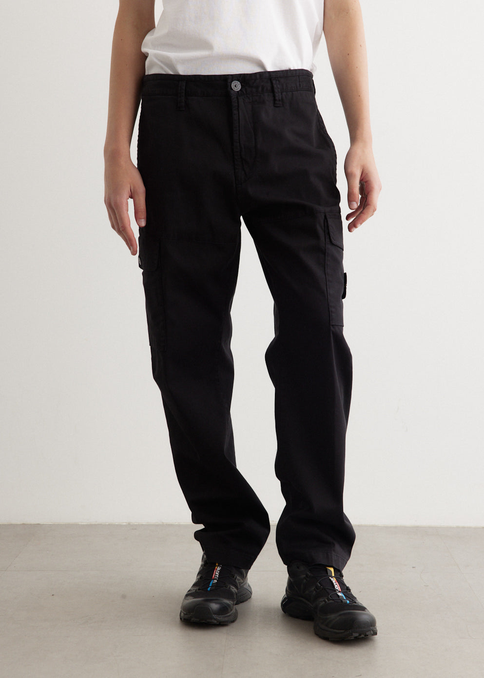 Stone Island Slim Fit Cargo Bermuda Shorts Charcoal