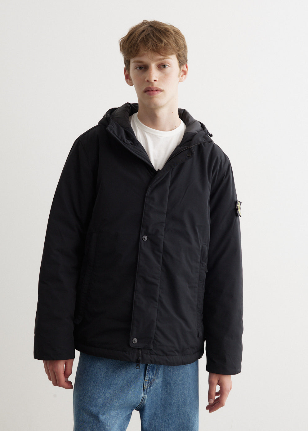 Micro Twill Hooded Jacket - Main Image
