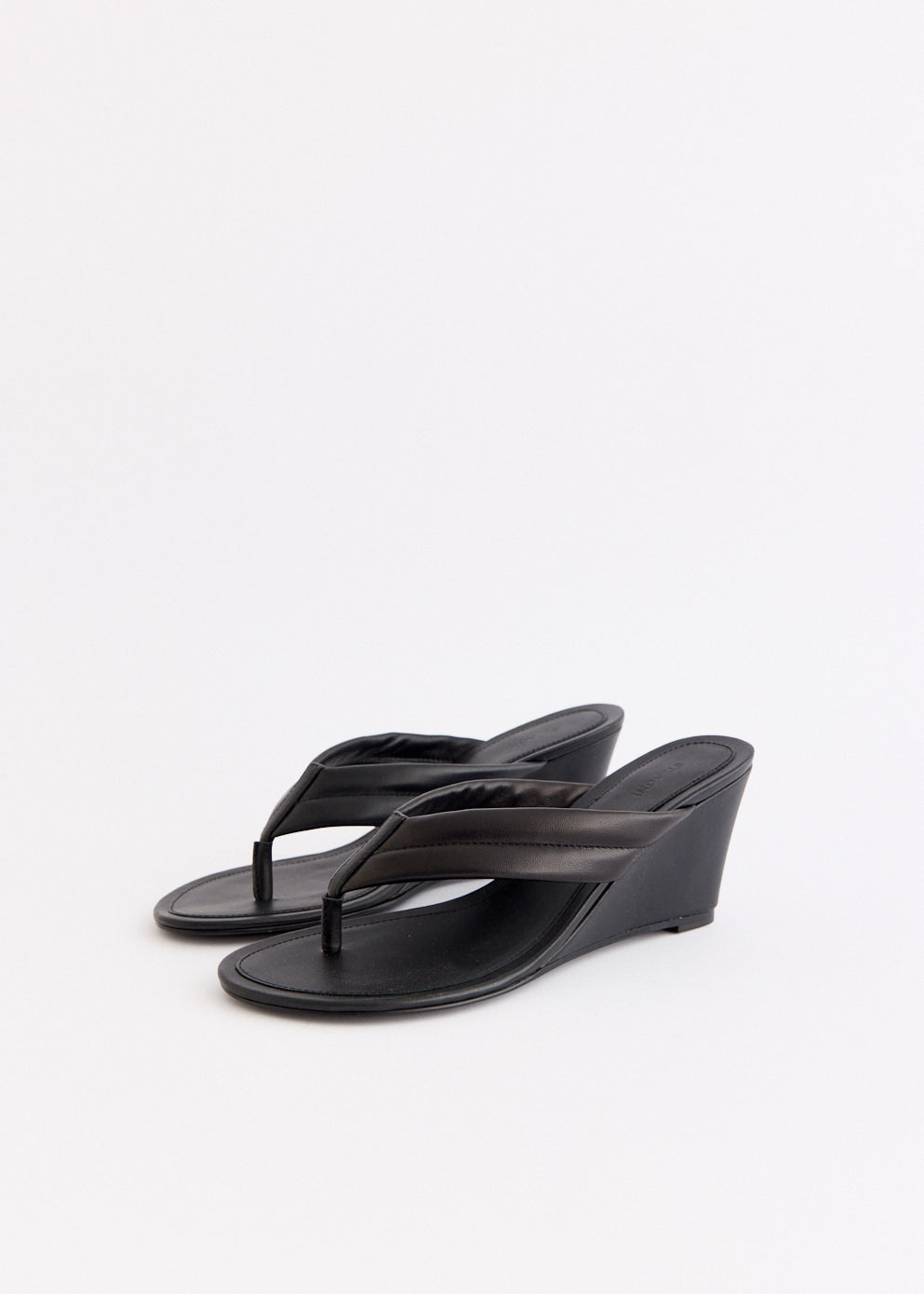 Stitch Detail Thong Wedge
