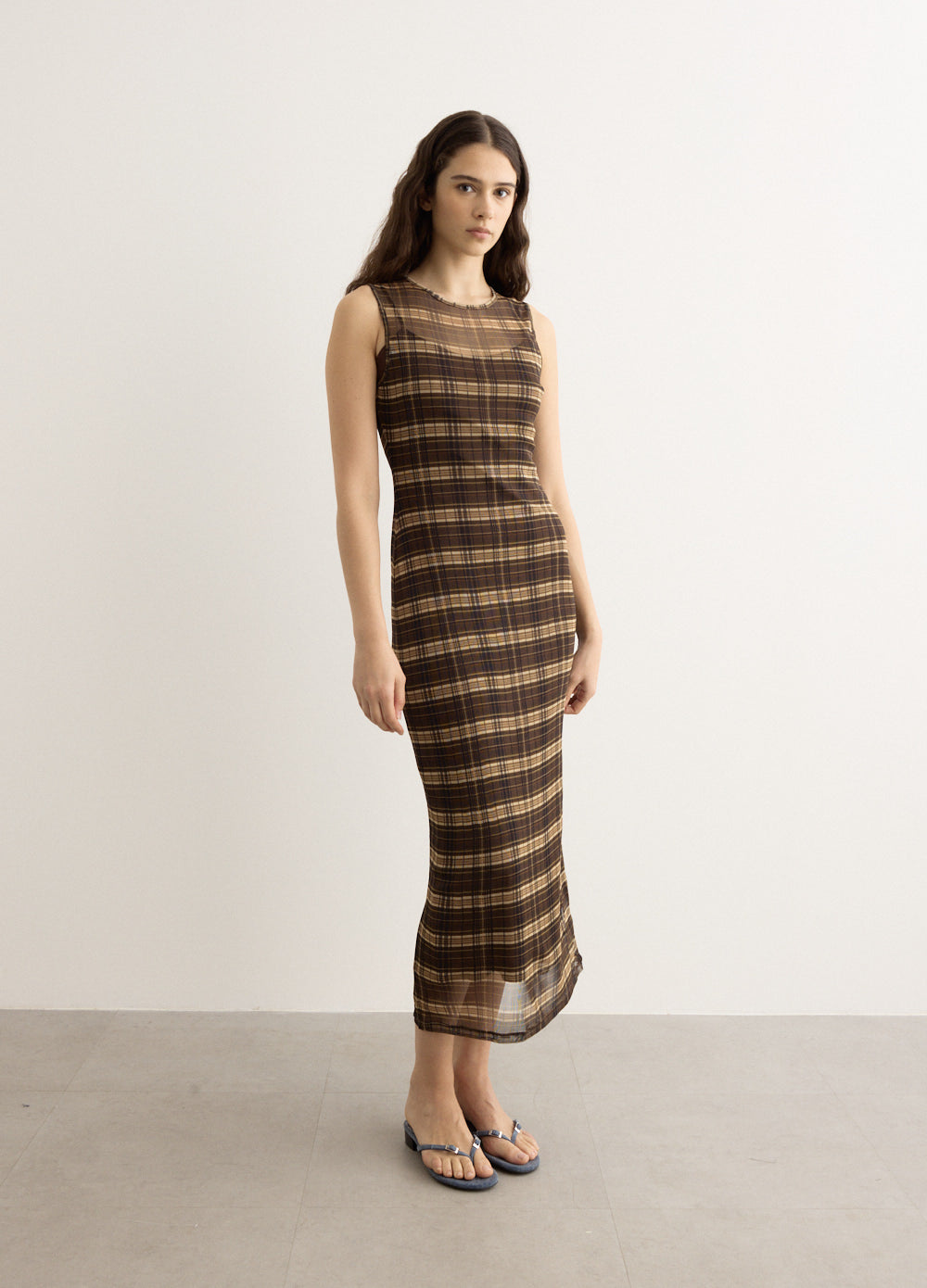 Silk Mesh Maxi Dress Silk Mesh Maxi Dress