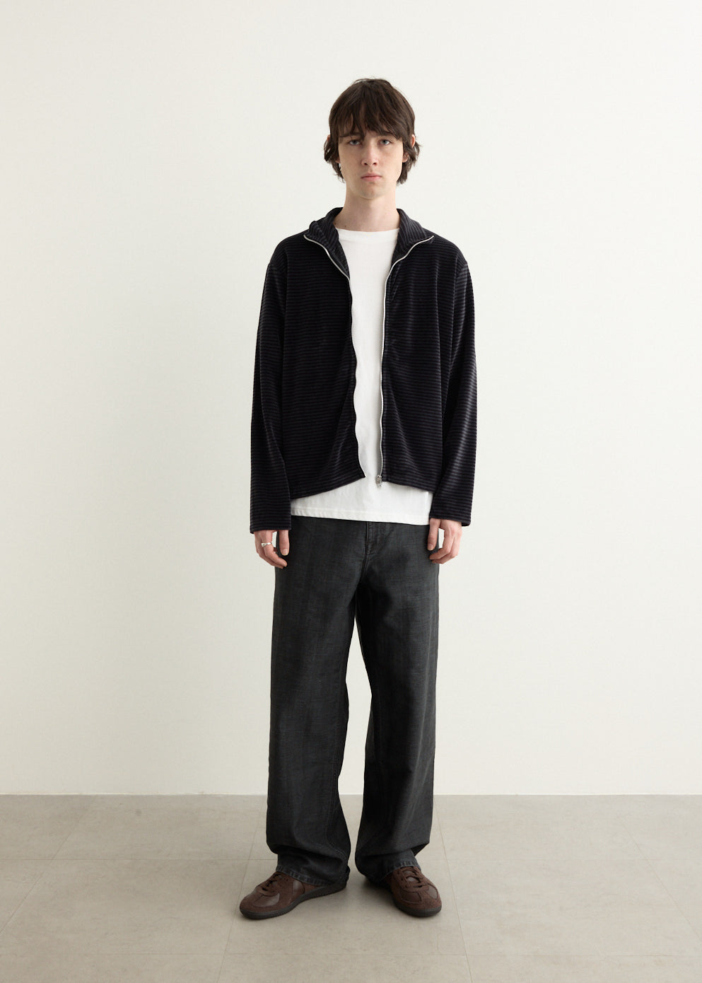 Shrunken Full Zip Polo