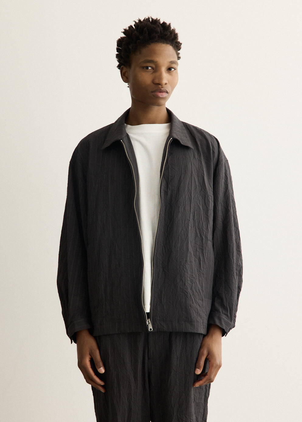 Creasy Zip Up Blouson
