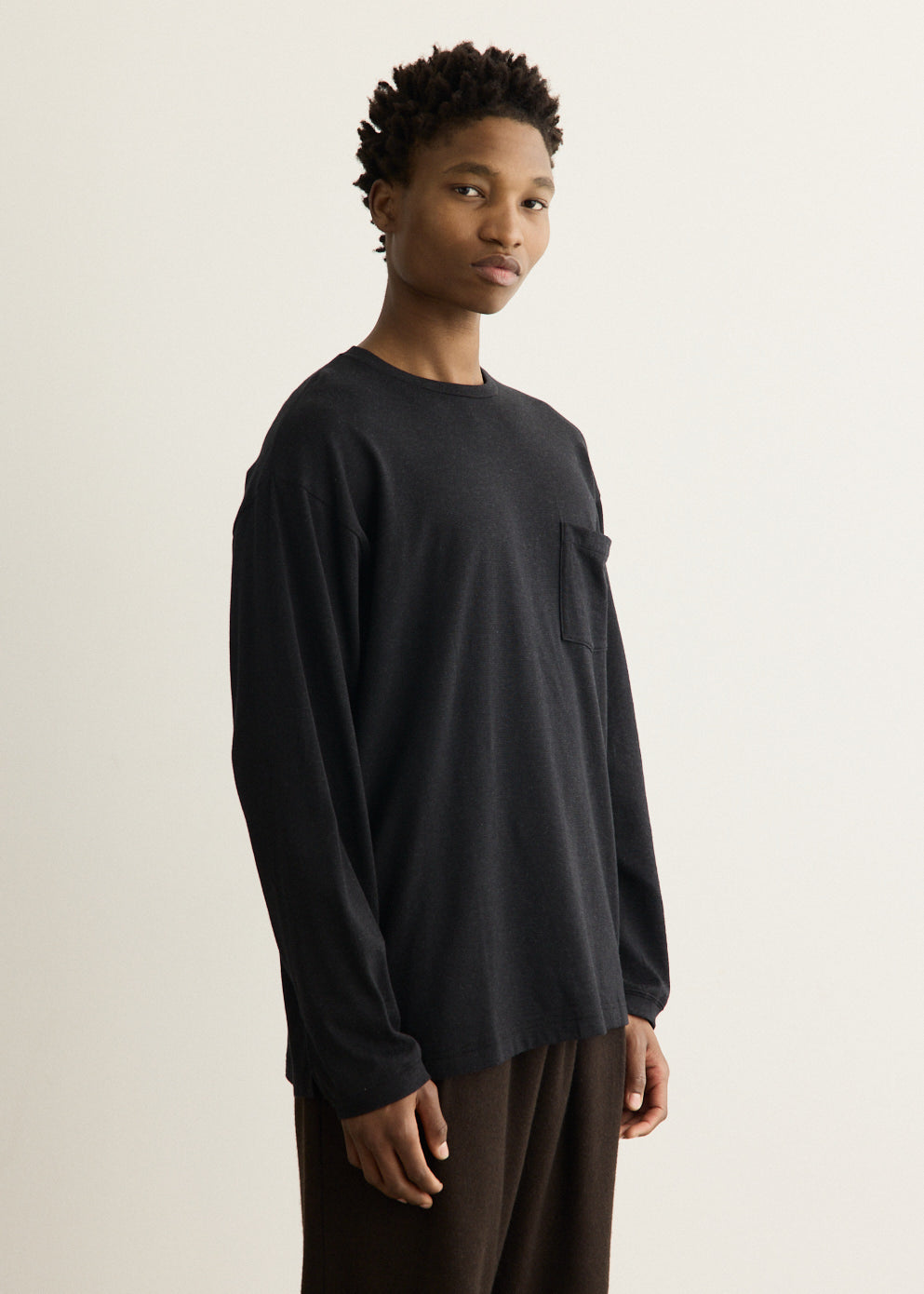 Loose Pocket Long Sleeve T-Shirt