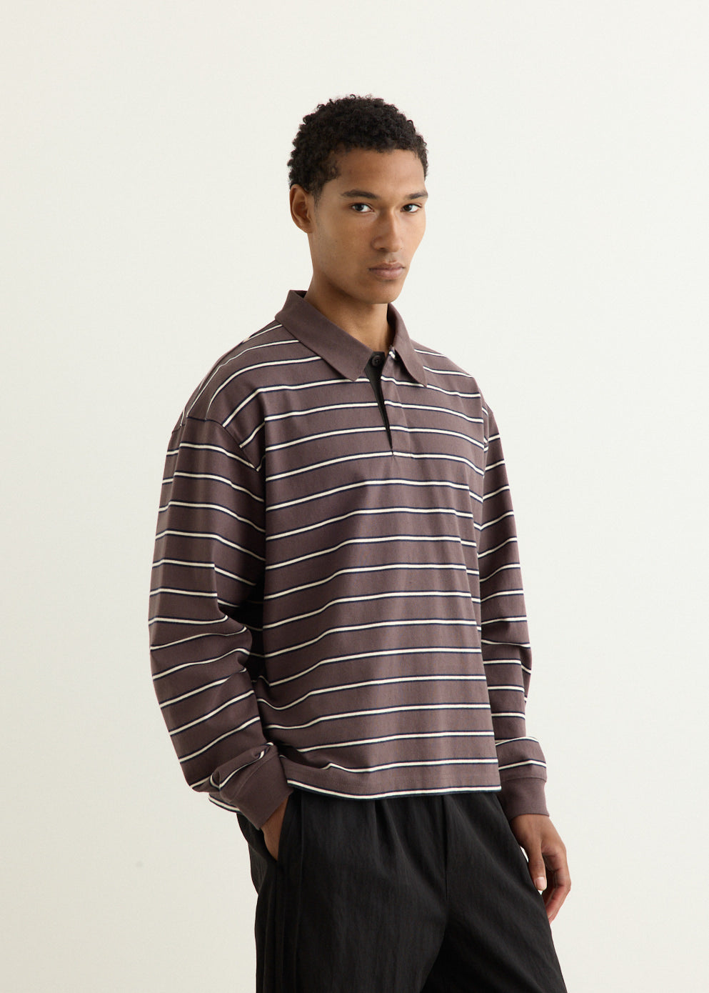 Varsity Long Sleeve Polo Shirt