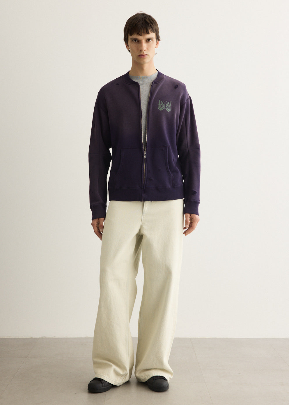 Deconstructed Zipped Sweatshirt