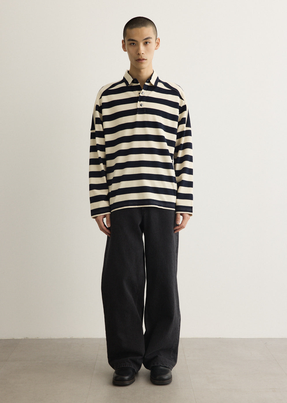 x Brain Dead Striped Pique Polo
