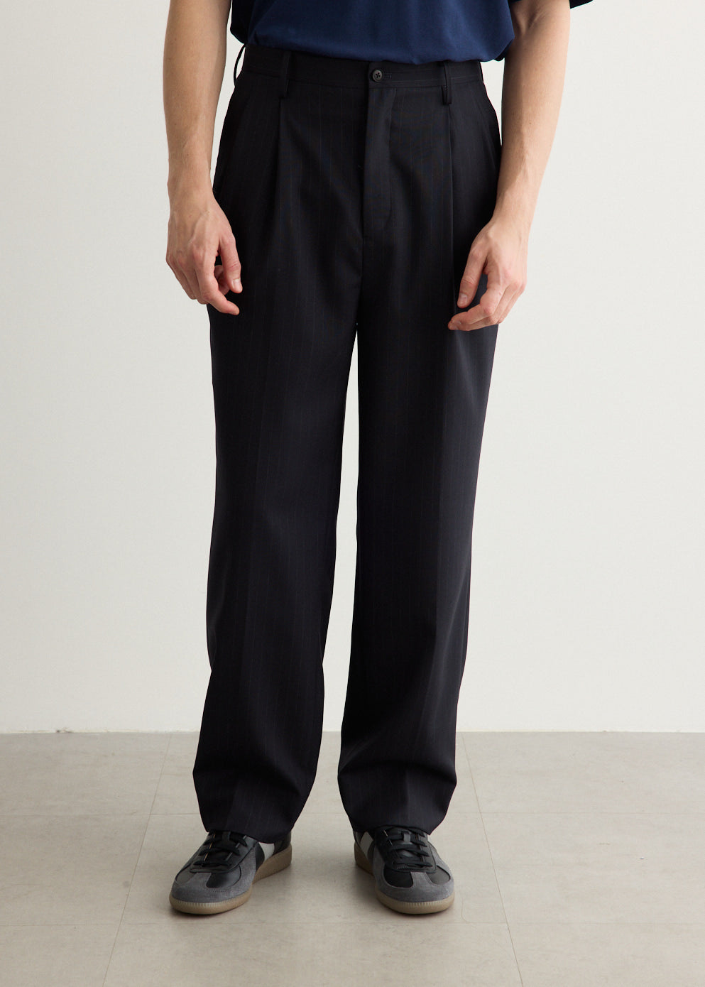 Shadow Stripe Toro. Shoecut Slacks