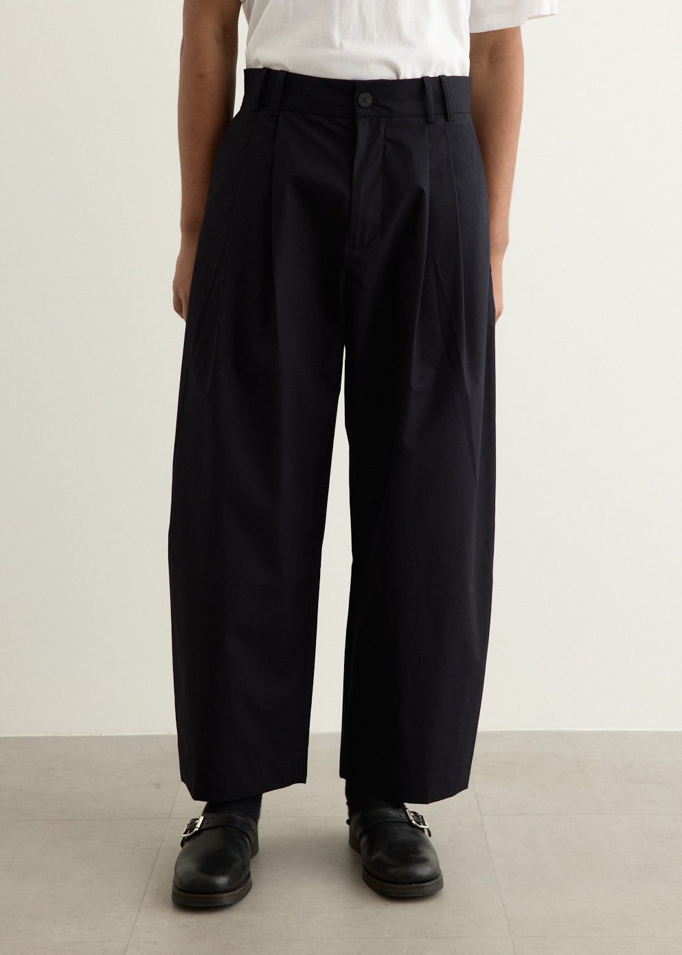 Yale Cotton Double Pleat Volume Pants