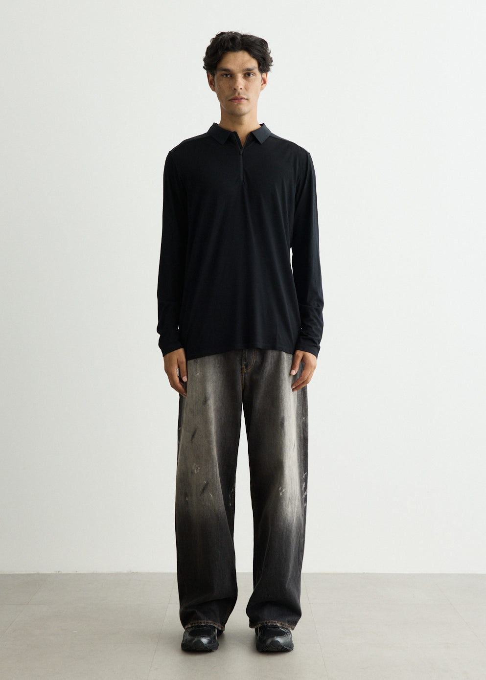 Frame Long Sleeve Polo