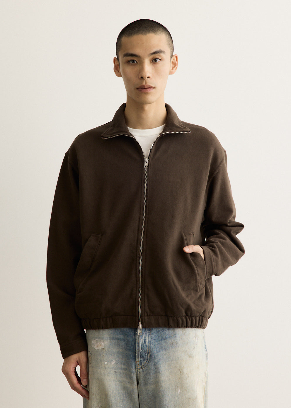 Hornidal Relaxed Organic Loopback Track Jacket