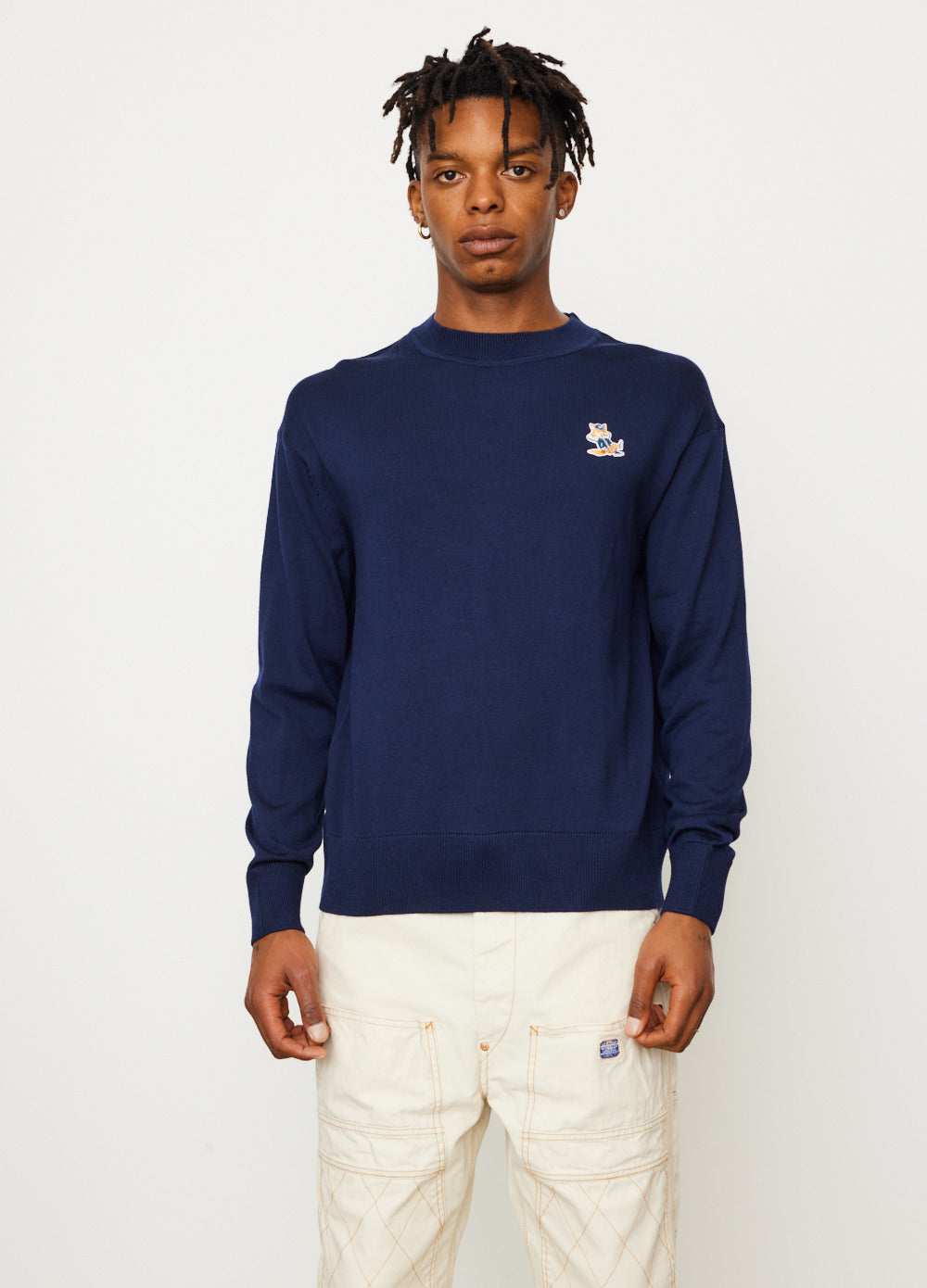 Maison Kitsune -  Dressed Fox Patch Relaxed Jumper - Knitwear