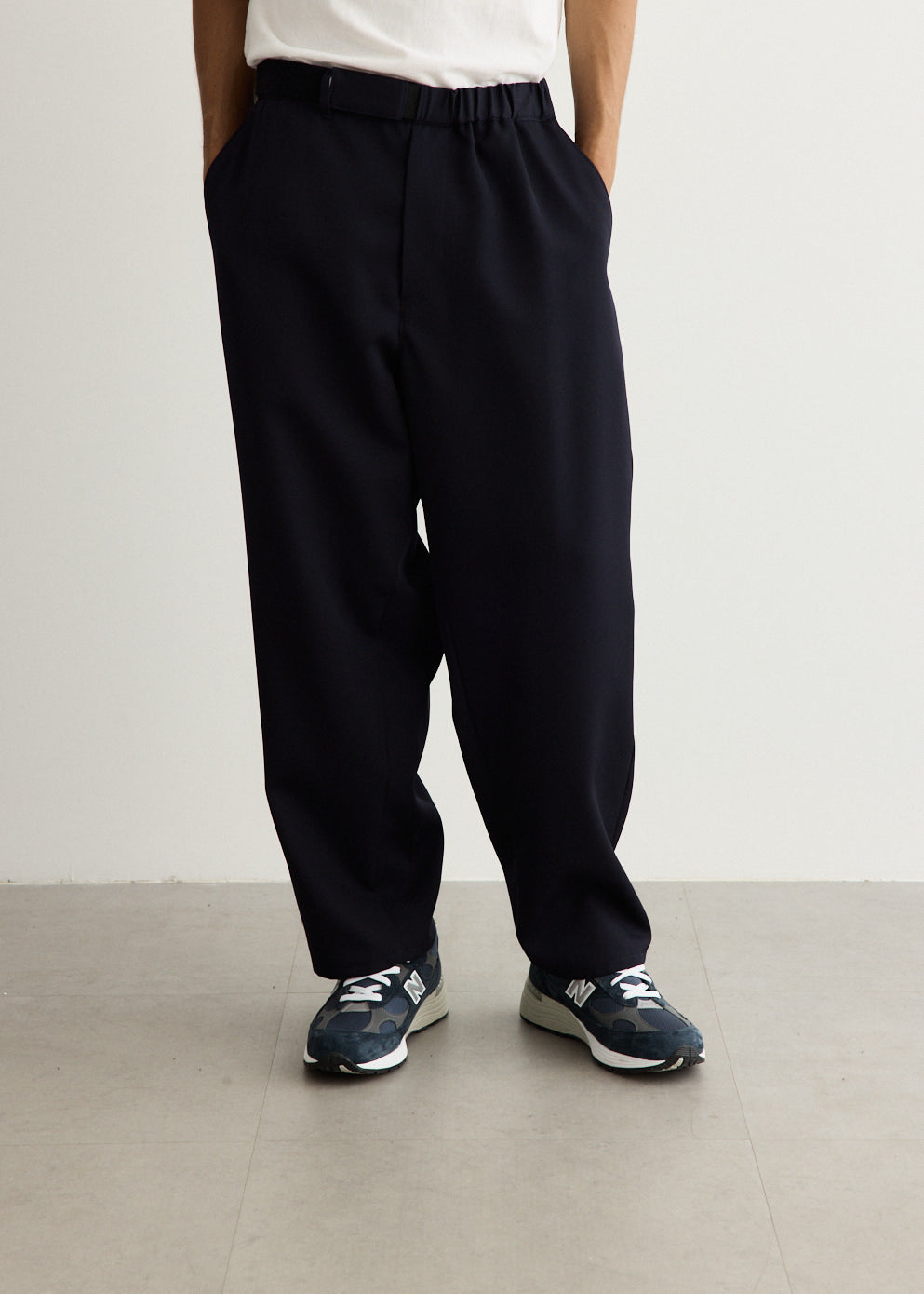 Scale Off Wool Wide Tapered Chef Pants