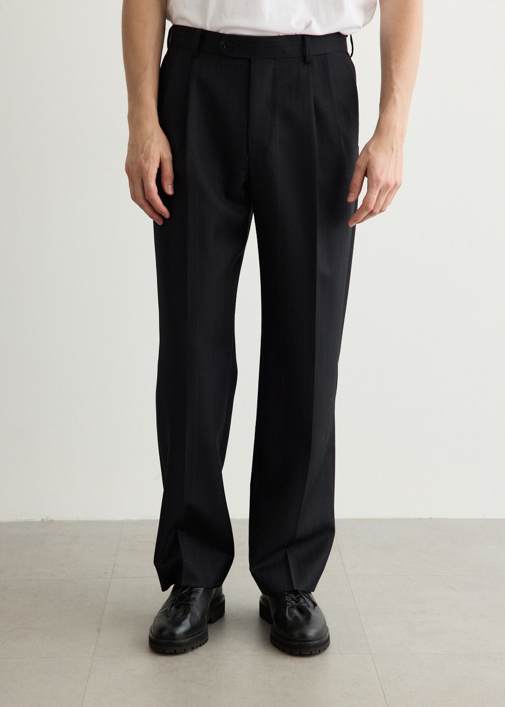 Bluefaced Wool Two Tuck Slacks
