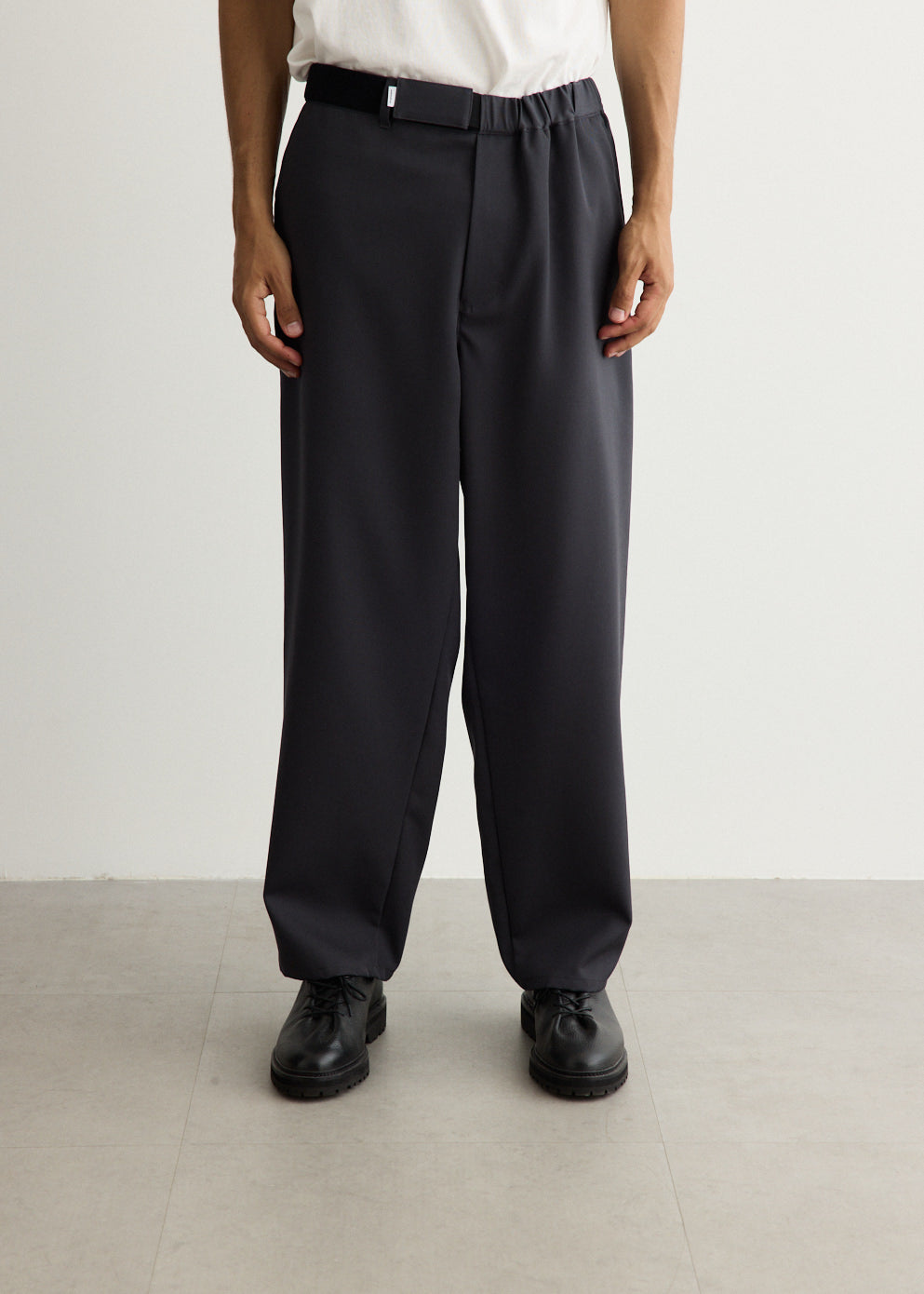 Scale Off Wool Wide Tapered Chef Pants
