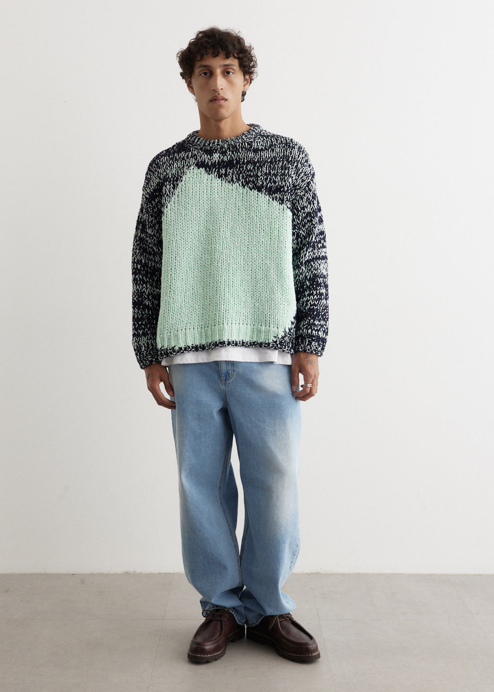 トップス YOKE INTARSIA BLOCKING CREWNECK SWEATER GM0023101363952_0_THNAIL_ORGIN