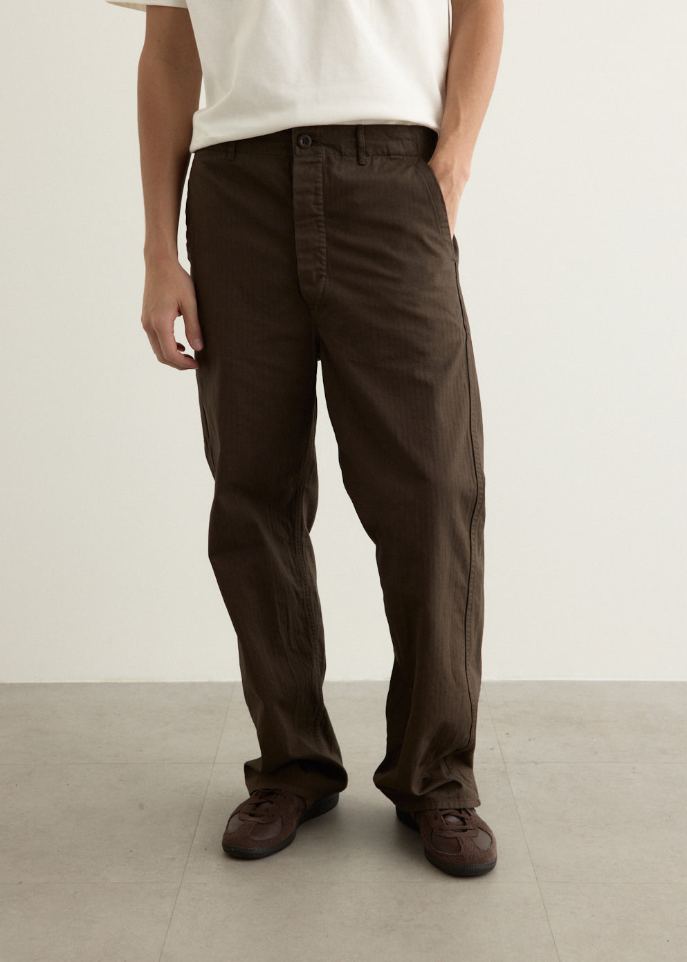Wide Fit French Work Pants