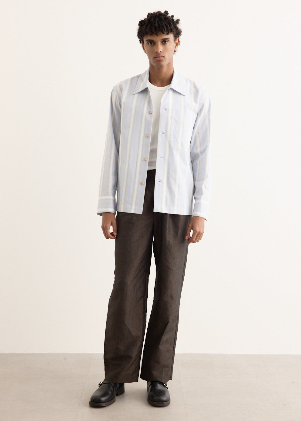 Wool Linen Tailored Trousers