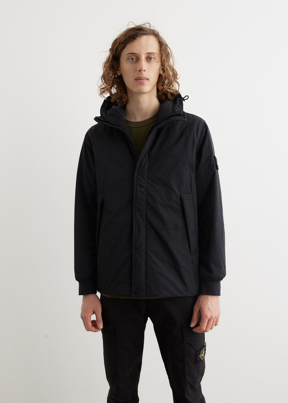 Micro Twill Hooded Primaloft Jacket - Main Image
