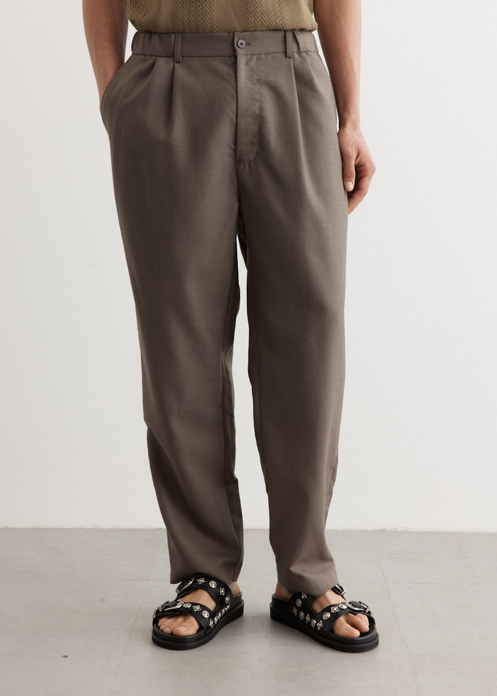 Still By Hand -  Relaxed Wool Pants - Pant
