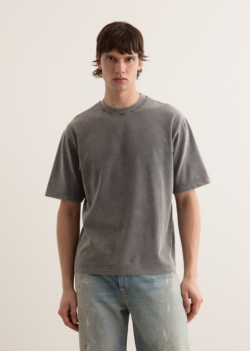 ★Urbandtype.★ Affection Vintage Crack T-Shirt Charcoal UBE Urban Herd Fitted Tee – Saint Cruce
