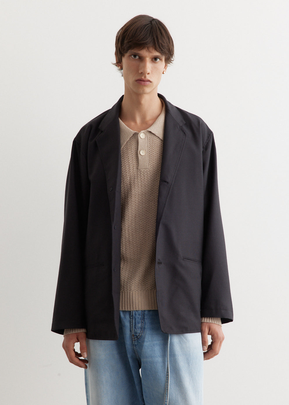 Still By Hand -  Relaxed Wool Blazer - Blazer