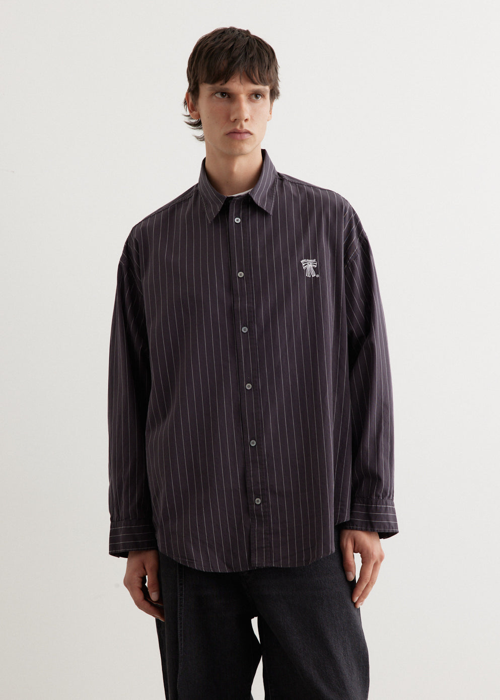 【SATIIIZ】Lapin Stripe High Density Short Sleeve T-shirt LW170-SIERRA-STRIPE-T-SHIRT-