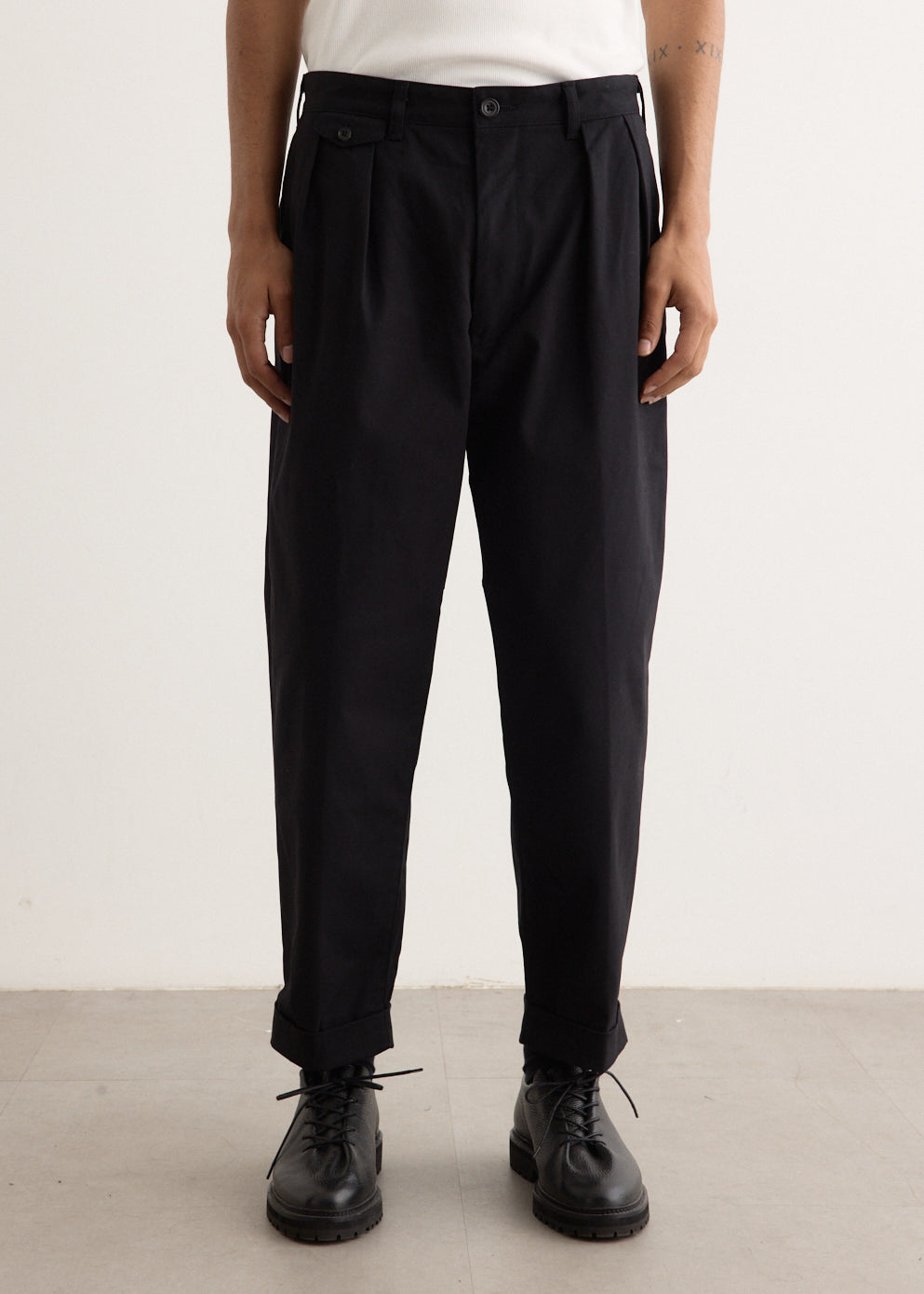 2 Pleats Twill Pants
