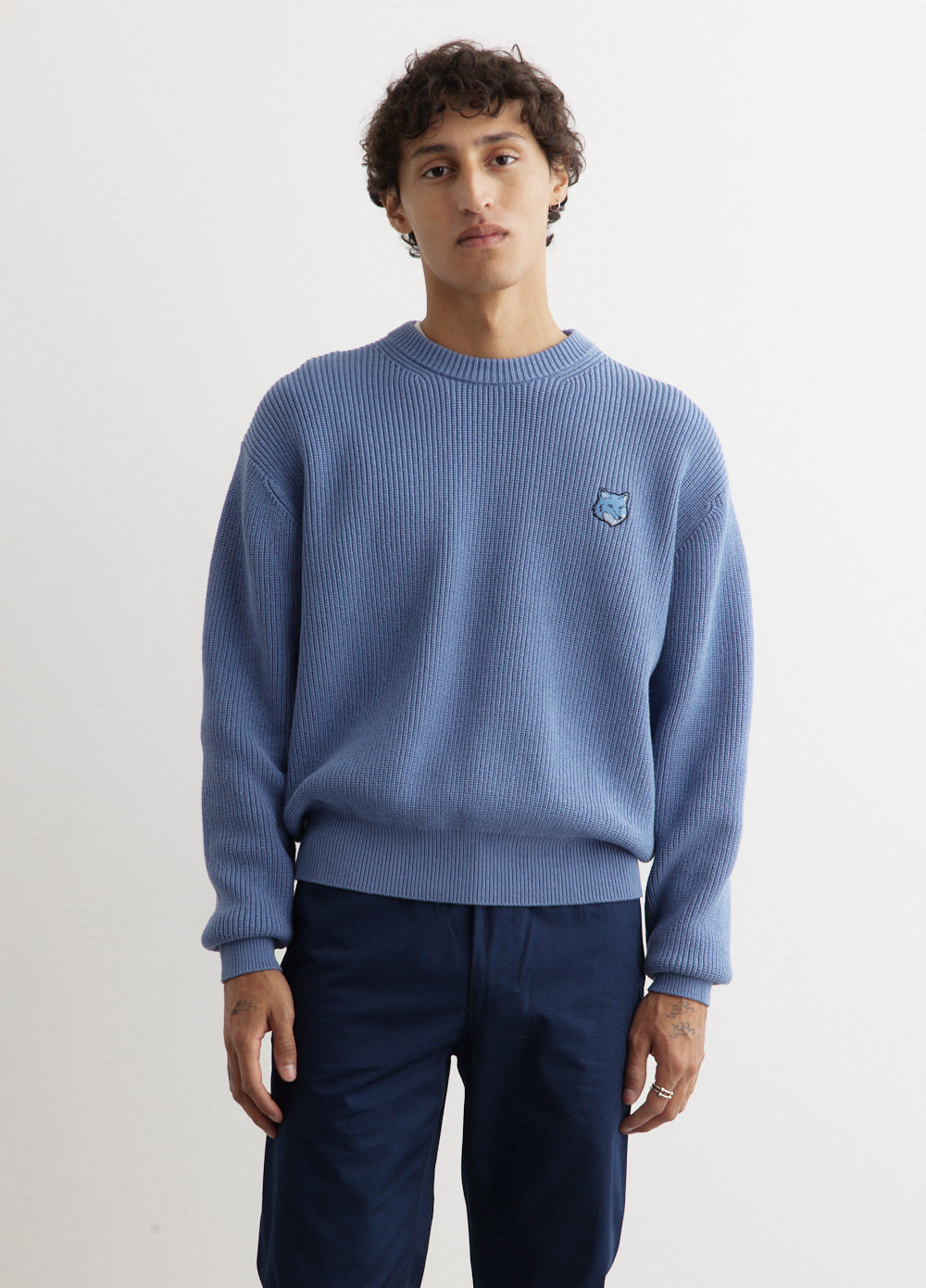 【送料&関税込】Maison KitsunAC Bold Fox Head Patch Drawstri BOLD FOX HEAD PATCH REGULAR JUMPER（ニット/セーター