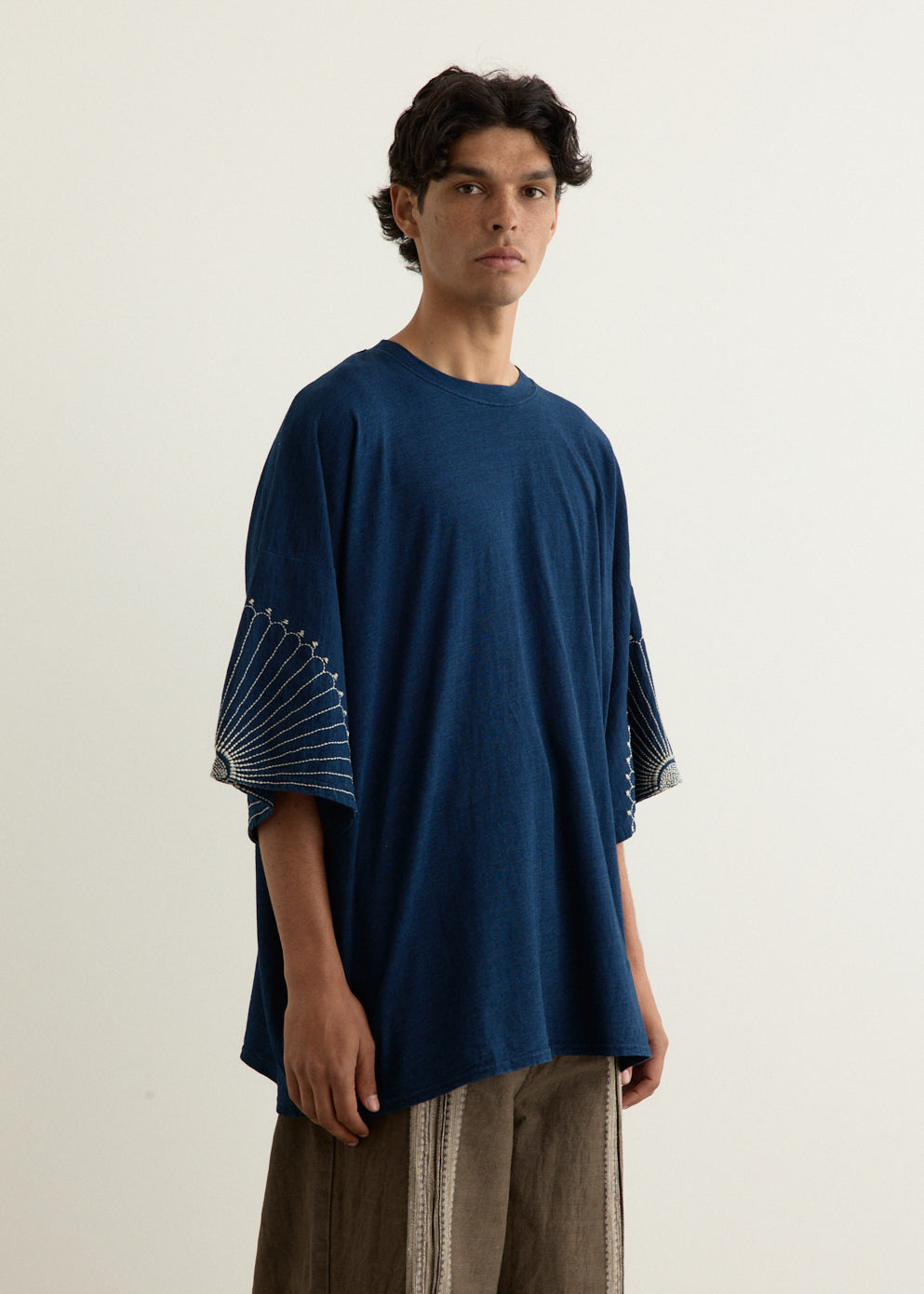 トップス Logo Embroidery Oversized Shirt IDG Jersey HUGE T-Shirt (FUROSHIKI Embroidery)