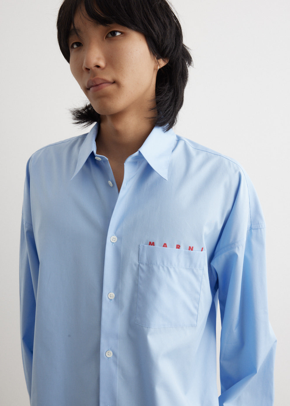 ウェア・シャツ Marni Boxy Shirt Size:48 Blue tropical wool shirt | Marni