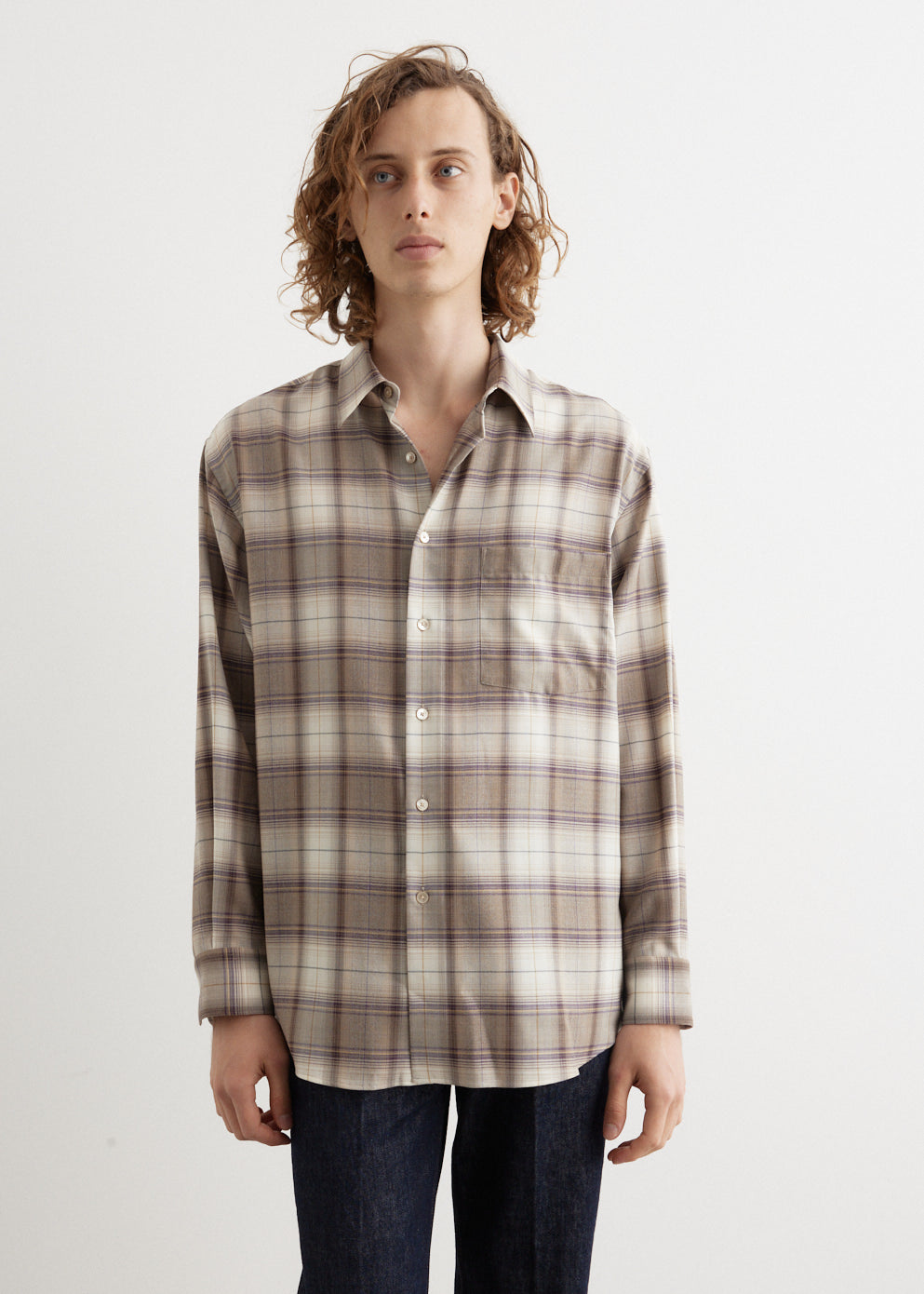 Super Light Wool Check Shirt