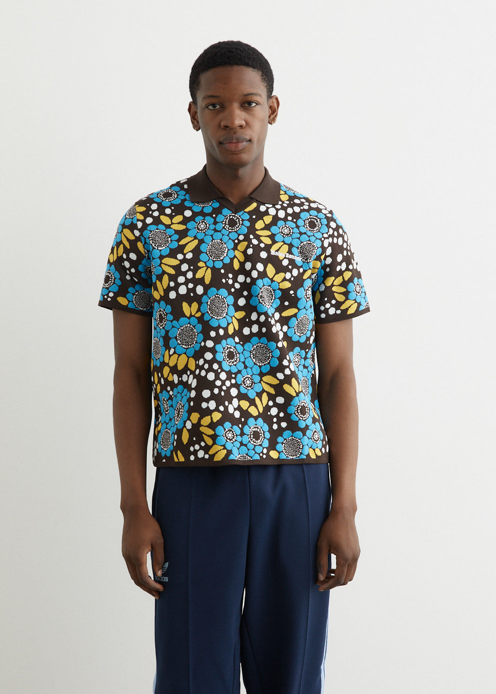 美品✨Wales Bonner The Roots Polo Shirt ニット x Wales Bonner Knit Polo