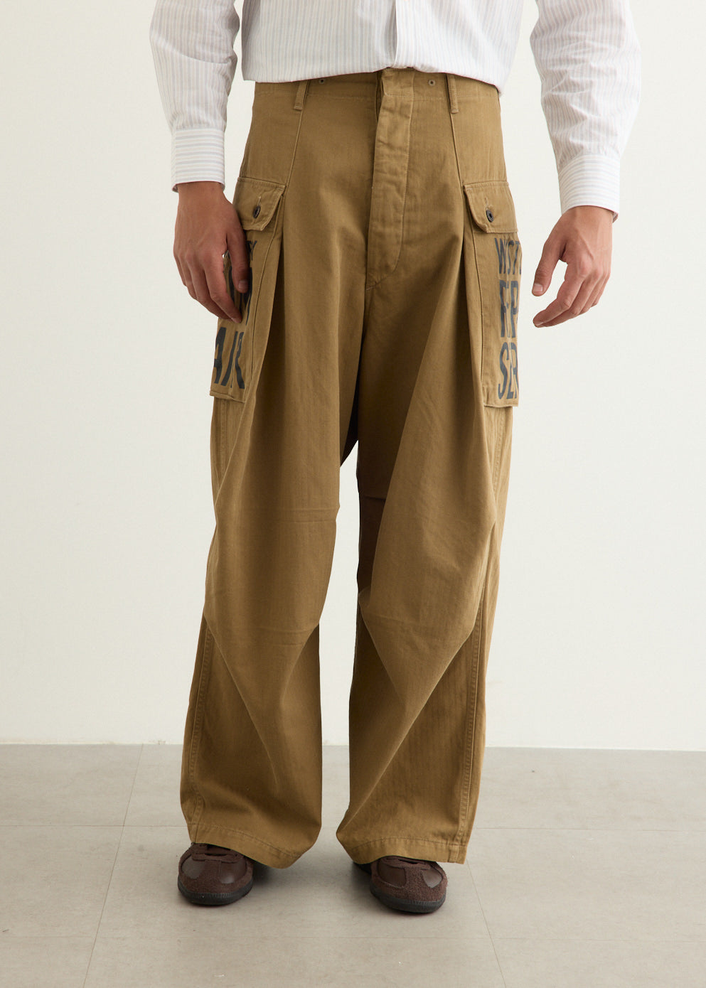 Herringbone JUMBO MONKEY Pnats (FACTORY-REPAIR & Embroidery)