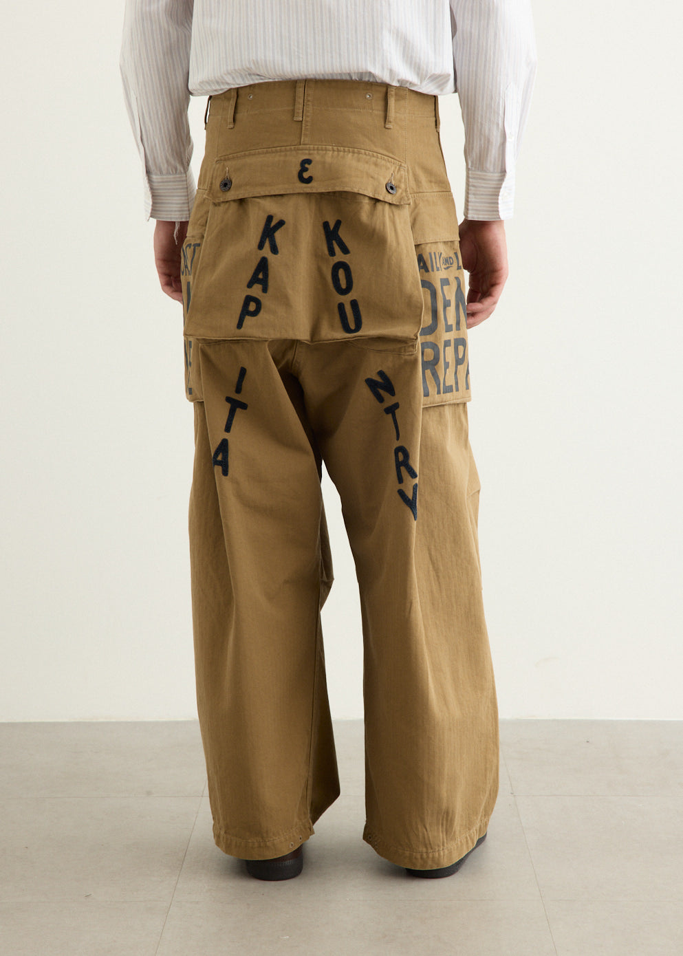 Herringbone JUMBO MONKEY Pnats (FACTORY-REPAIR & Embroidery)