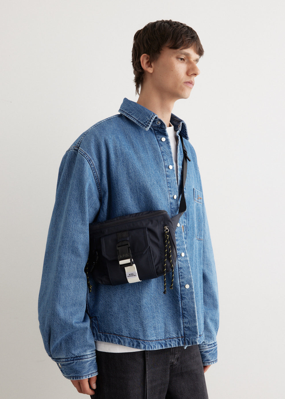 Sling Bag Mens Bum Bag Black Belt Pouch Waist Bag Men Waterproof