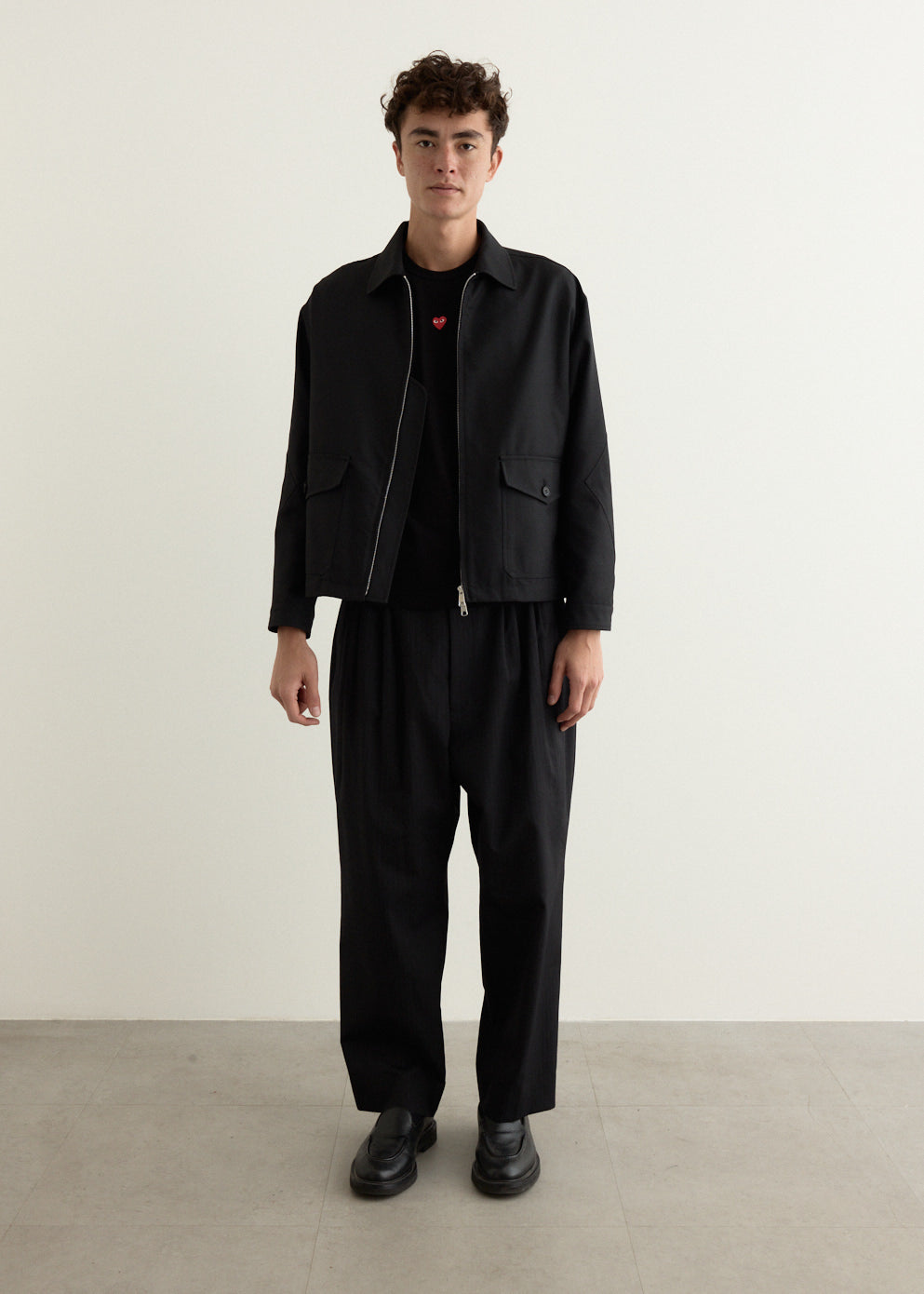 Polyester Serge Zip Jacket