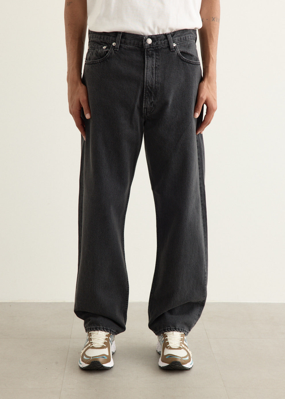 orSlow x BEAMS / 別注 Dad's Denim Black orSlow 101 DAD'S FIT DENIM PANTS Black Denim Stone – unexpected store