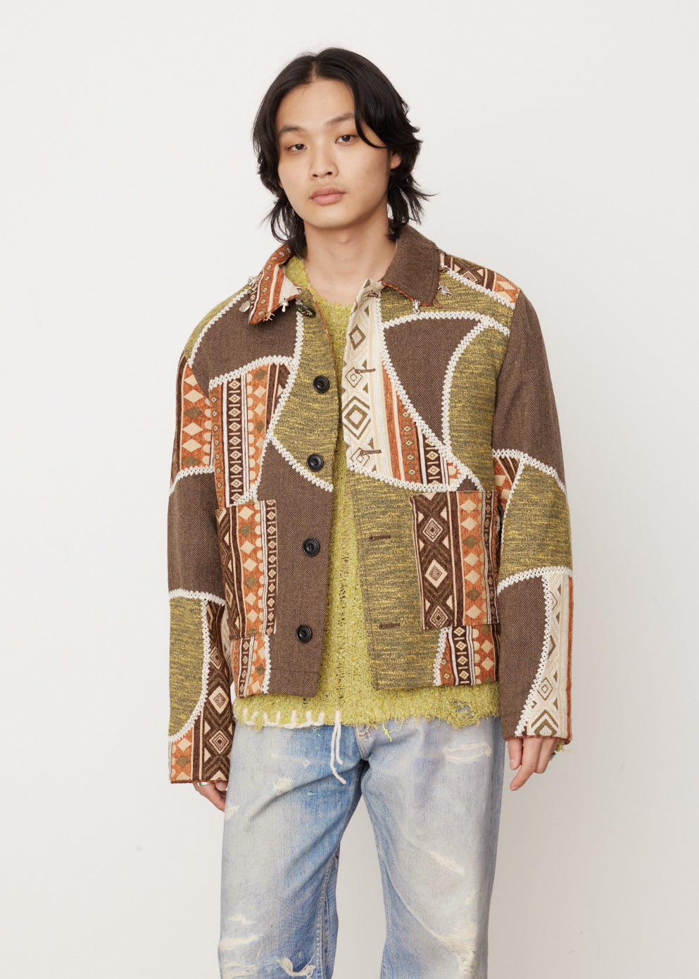 トップス Andersson Bell Patch Jacquard Cardigan JACQUARD PATCH CARDIGAN X ANDERSSON BELL - Black | ZARA Thailand