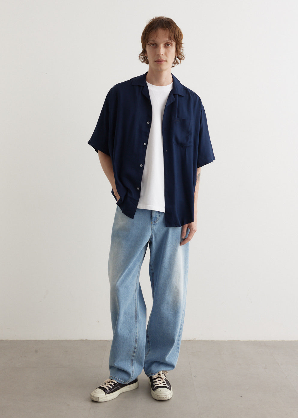 AMI｜LONG-SLEEVED SHIRTS (HIDDENG BUTTONING SHIRT (HSH12