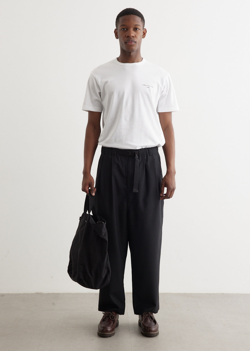 COMME des GARCONS HOMME 国内買付 WOOL SERGE PANTS Wool Serge Belted Trousers