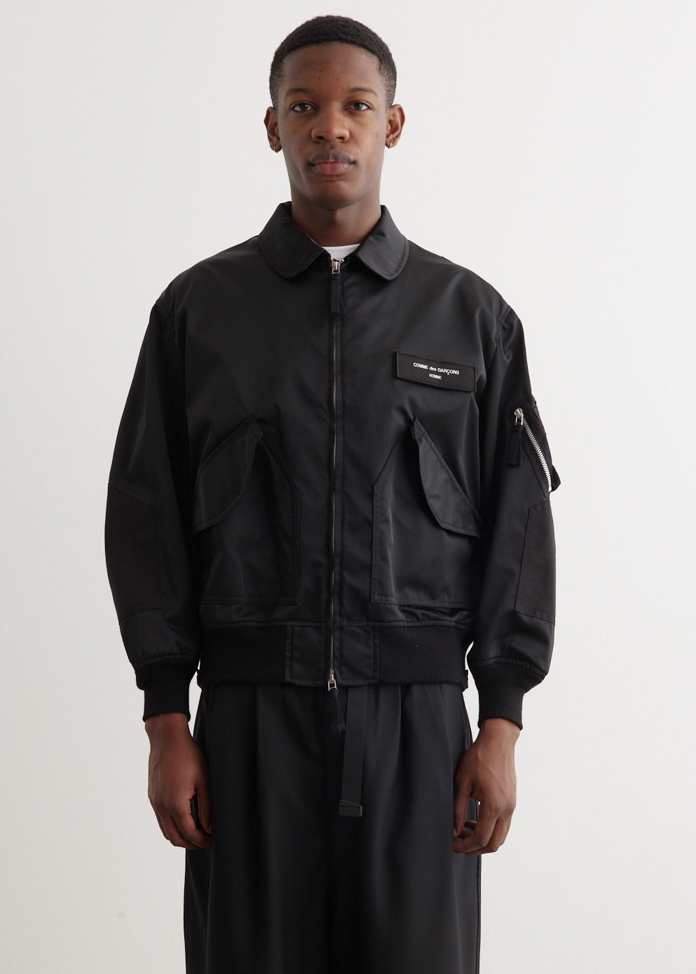 Nylon Twill Bomber Jacket - Main Image