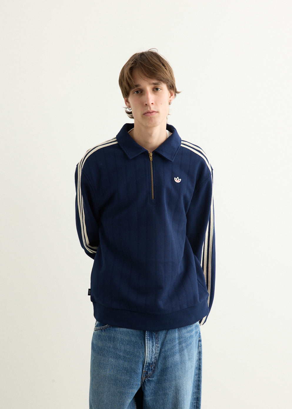 新品XS Adidas CLOT BY EDISON長袖スウェット JM7097 adidas CLOT CREW SWEATSHIRT BY EDISON CHEN ナイトインディゴ