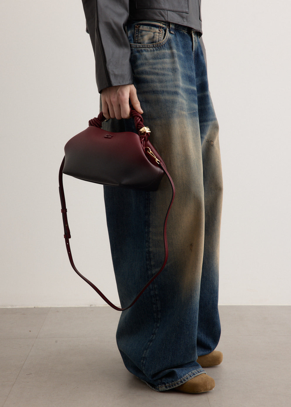 Ganni ■ FW25/ Bou Bag Small Gradient - Wine Burgundy Burgundy Small GANNI Bou Bag | GANNI CH