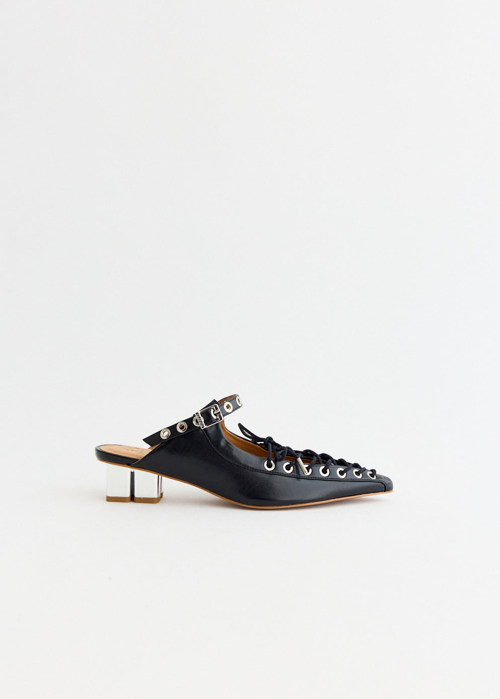Oleatex Eyelets Lace Up Mules