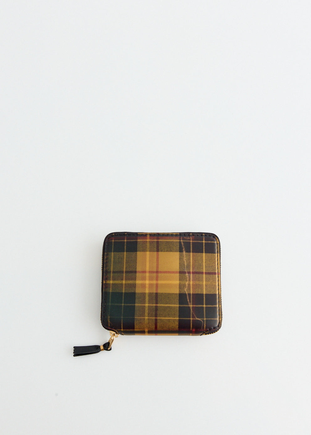 【COMME des GARCONS】Lenticular Tartan Pouch Lenticular Tartan Group Wallet Yellow/Green 5100LTYG – COMME