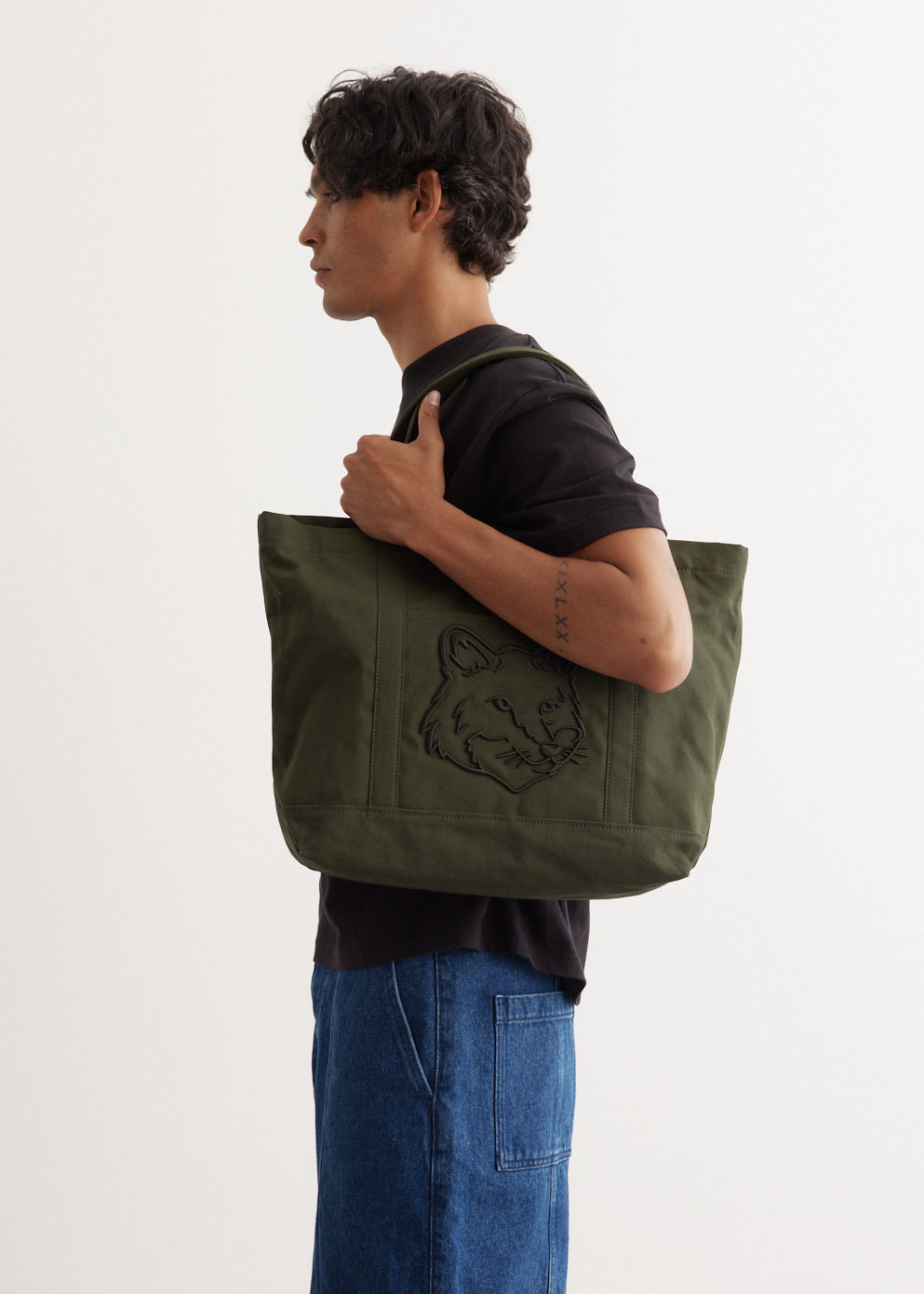 Fox Head Large Tote Bag