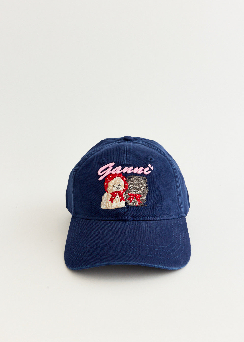 GANNIキャップ Washed Cotton Canvas Cap GANNI（ガニー） ベースボールキャップ Washed Cotton Canvas Cap Emb