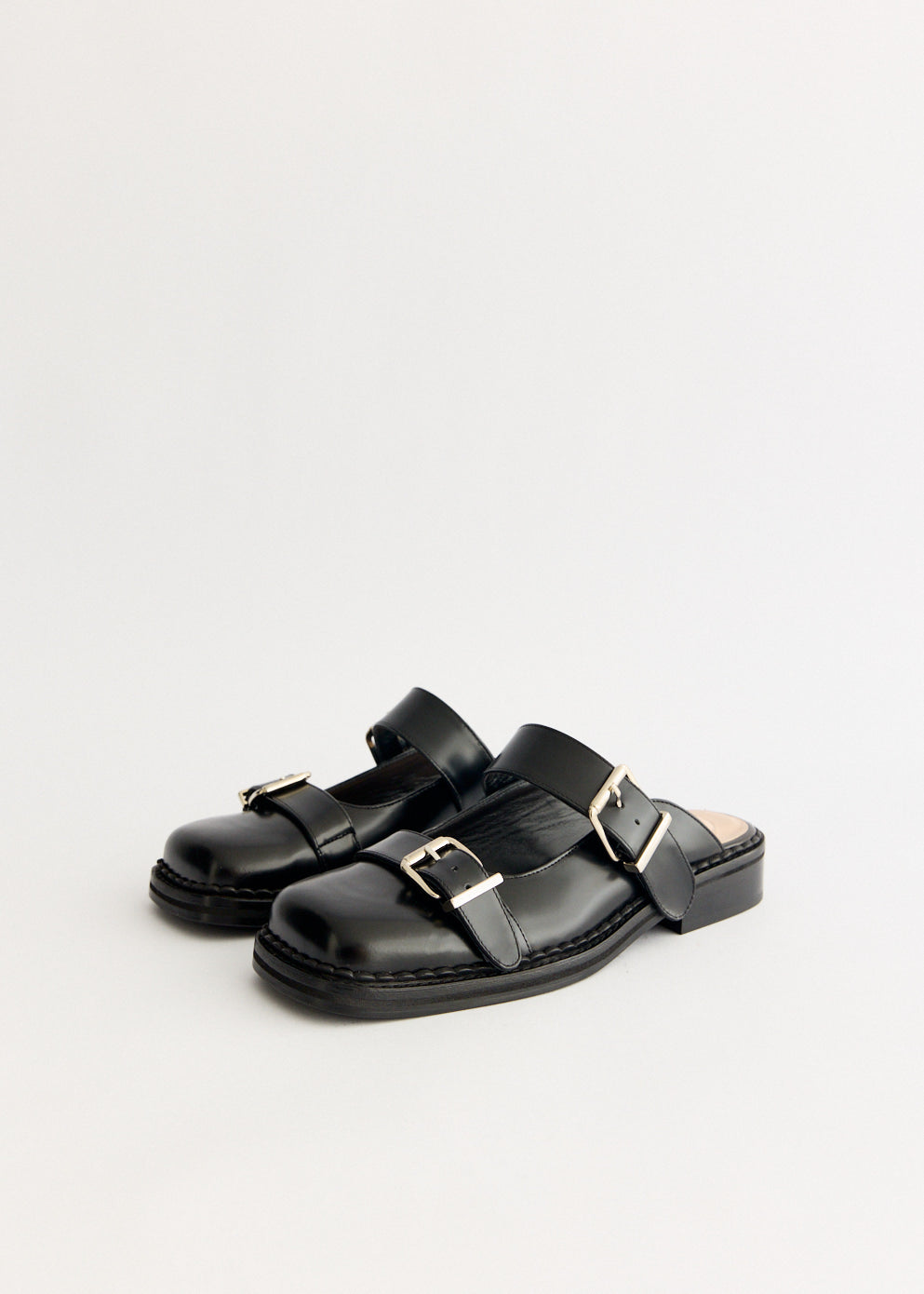 Buckle Mary Jane Mules