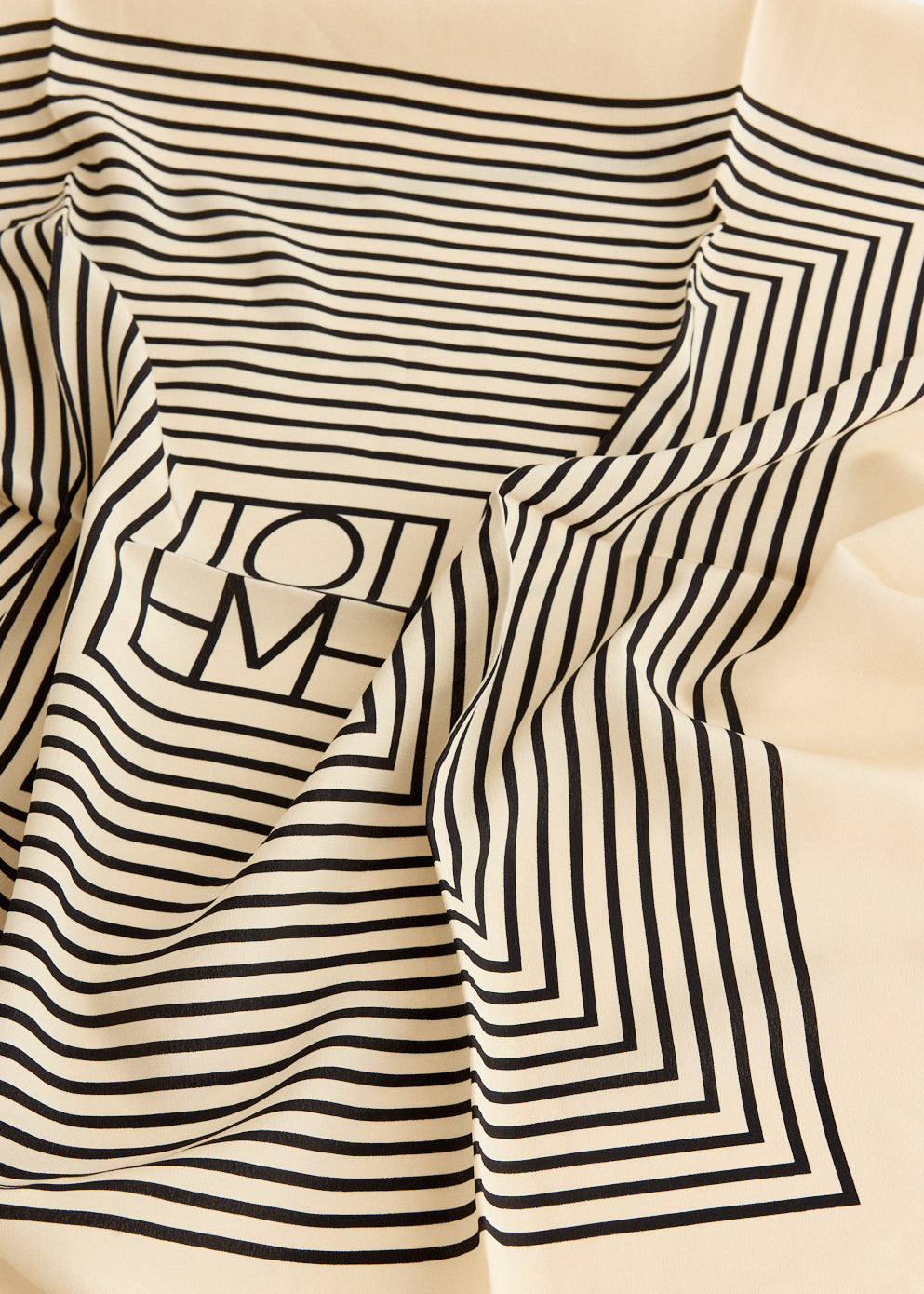 Centered Monogram Silk Scarf